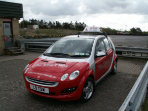 Our Red manual training car at the Skid Centre in Knockhill