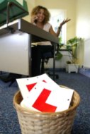 Throw your L plates in the bin when you pass your driving test with us
